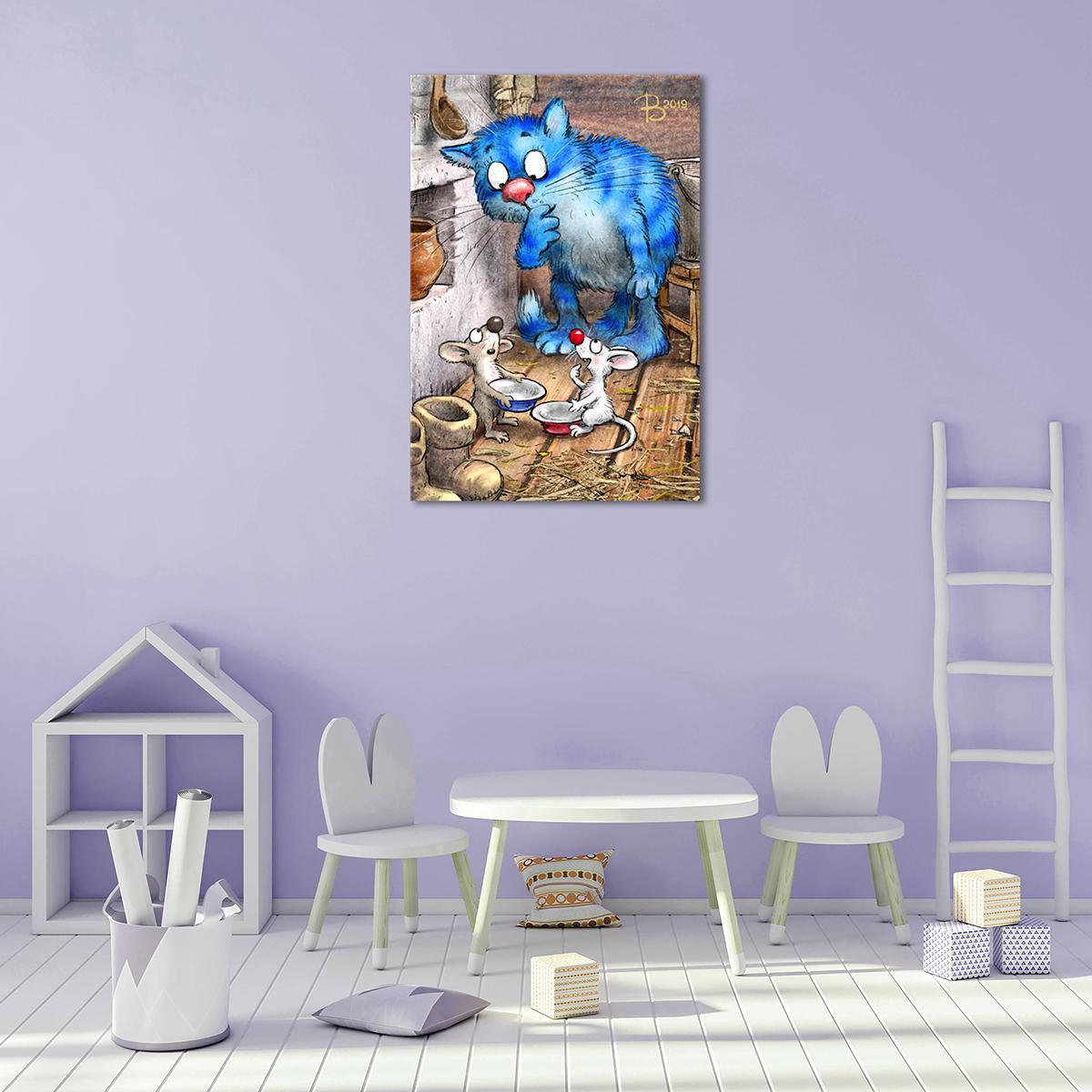 Модульная картина Ни крошки во рту 1 модуль 50x75 см