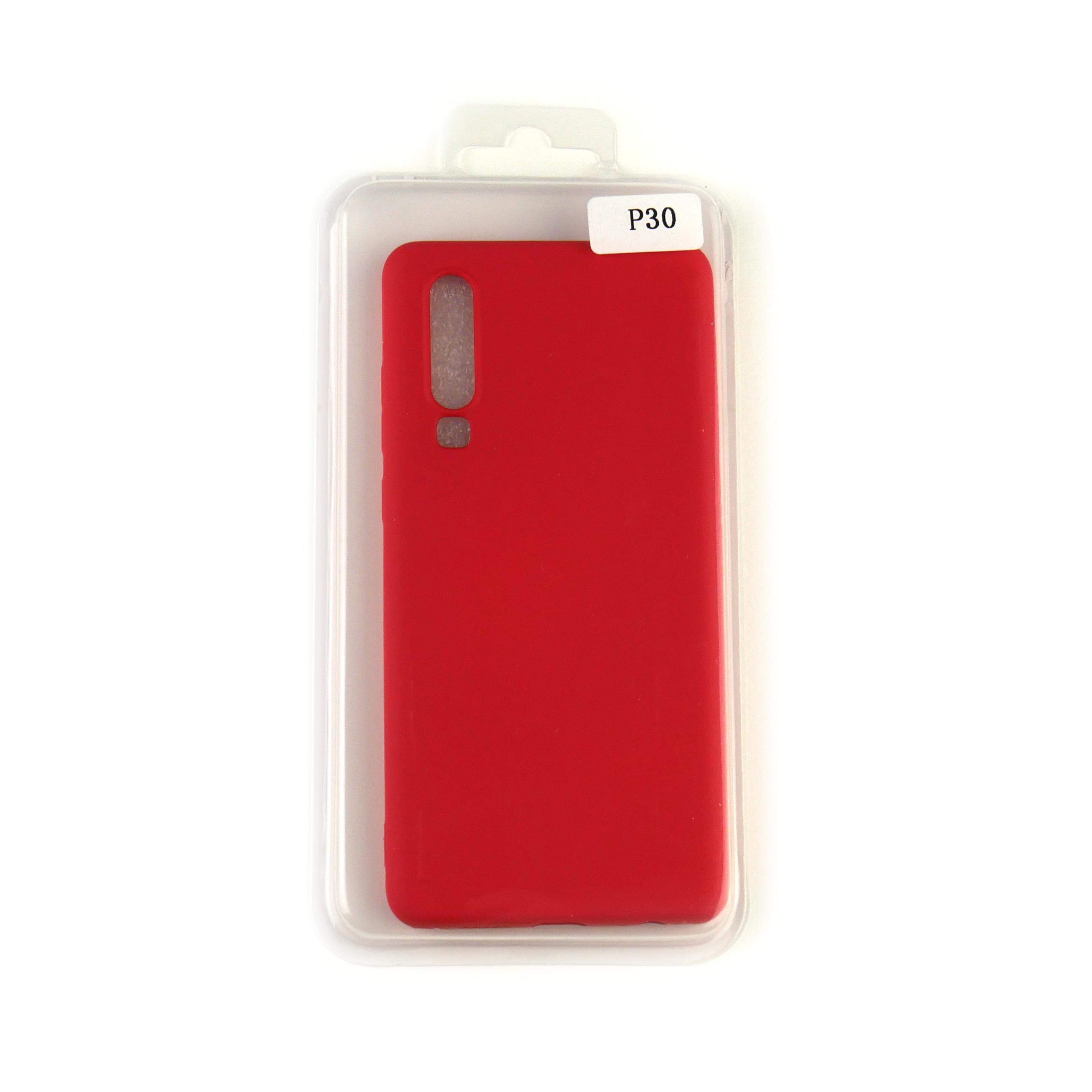 Чехол Silicone Case Full Cover Huawei P30 Красный