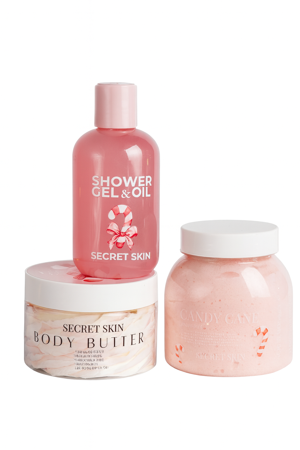 Подарочный набор Secret Skin Candy Cane хижинка уход за телом аромат карамель ваниль кремовые ноты (923) Подарочный набор Secret Skin Candy Cane хижинка уход за телом аромат карамель ваниль кремовые ноты (923)