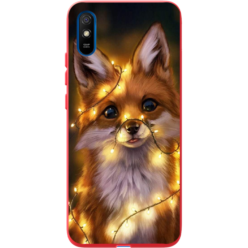 Чехол BoxFace Xiaomi Redmi 9A Рождественская лиса Красный силикон (40304-up2399-41928)