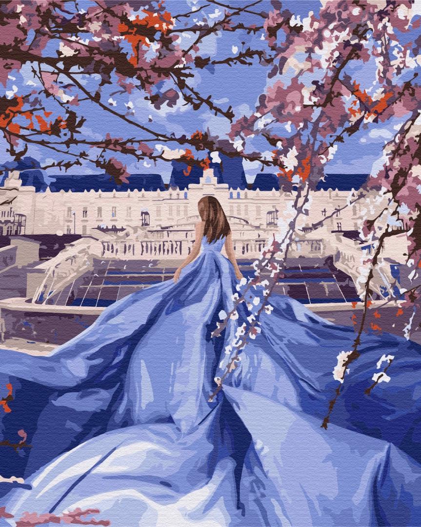 Картина по номерам Brushme Красавица в сакурах 40x50 см (BS52711)