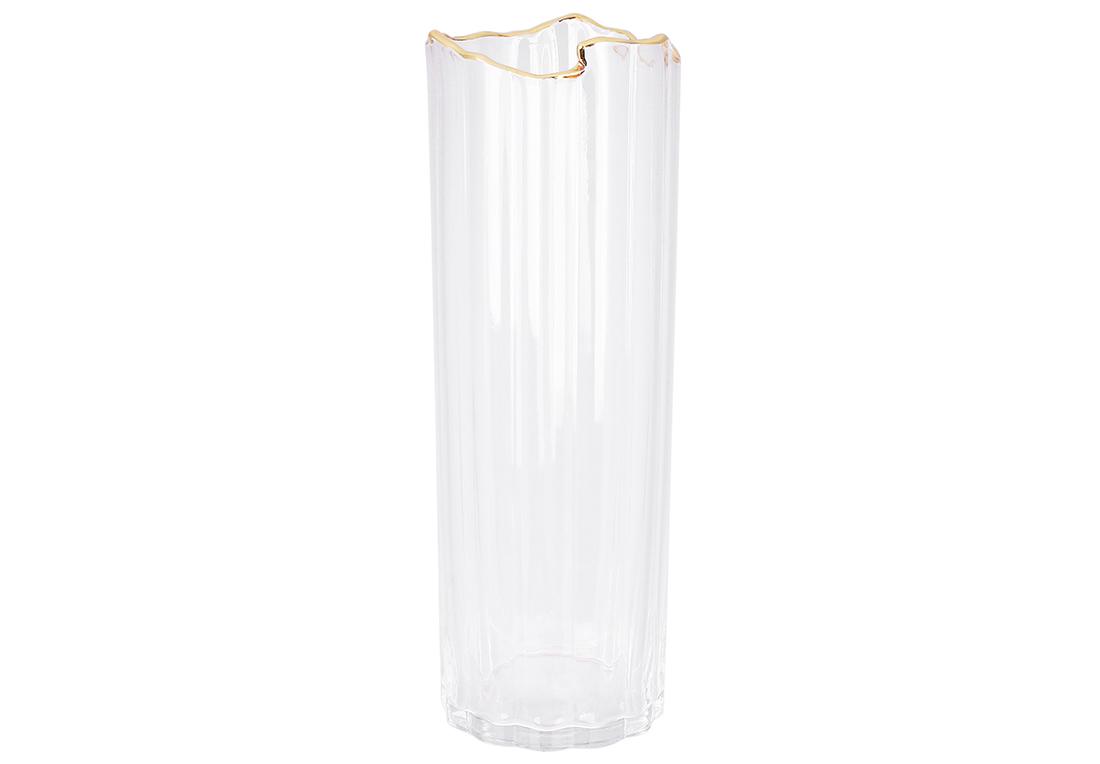 Ваза скляна BonaDi Гетсбі 29 см Білий (992-022)