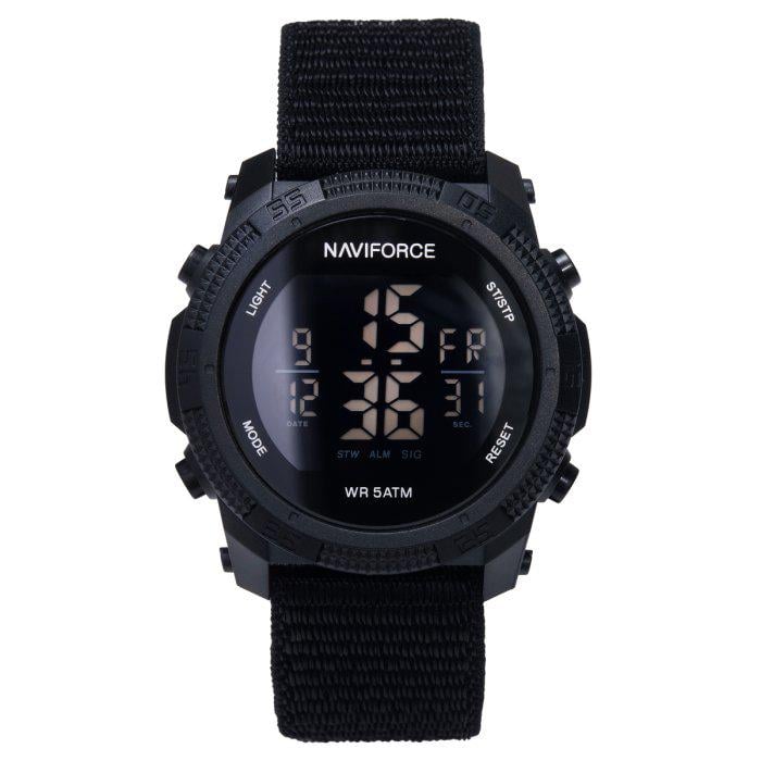 Часы мужские тактические Naviforce Europe Armor 2 ремешки из поликарбоната 45х14 мм Черный (150-96-2131)