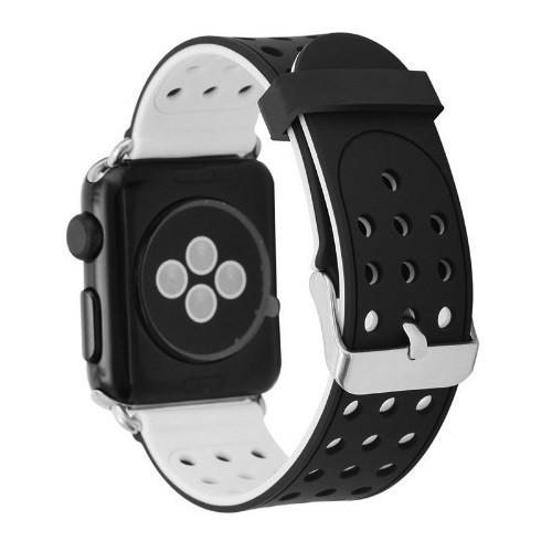 Двухсторонний ремешок с перфорацией Primo для Apple Watch 42 мм/44 мм Black/White (772098814)