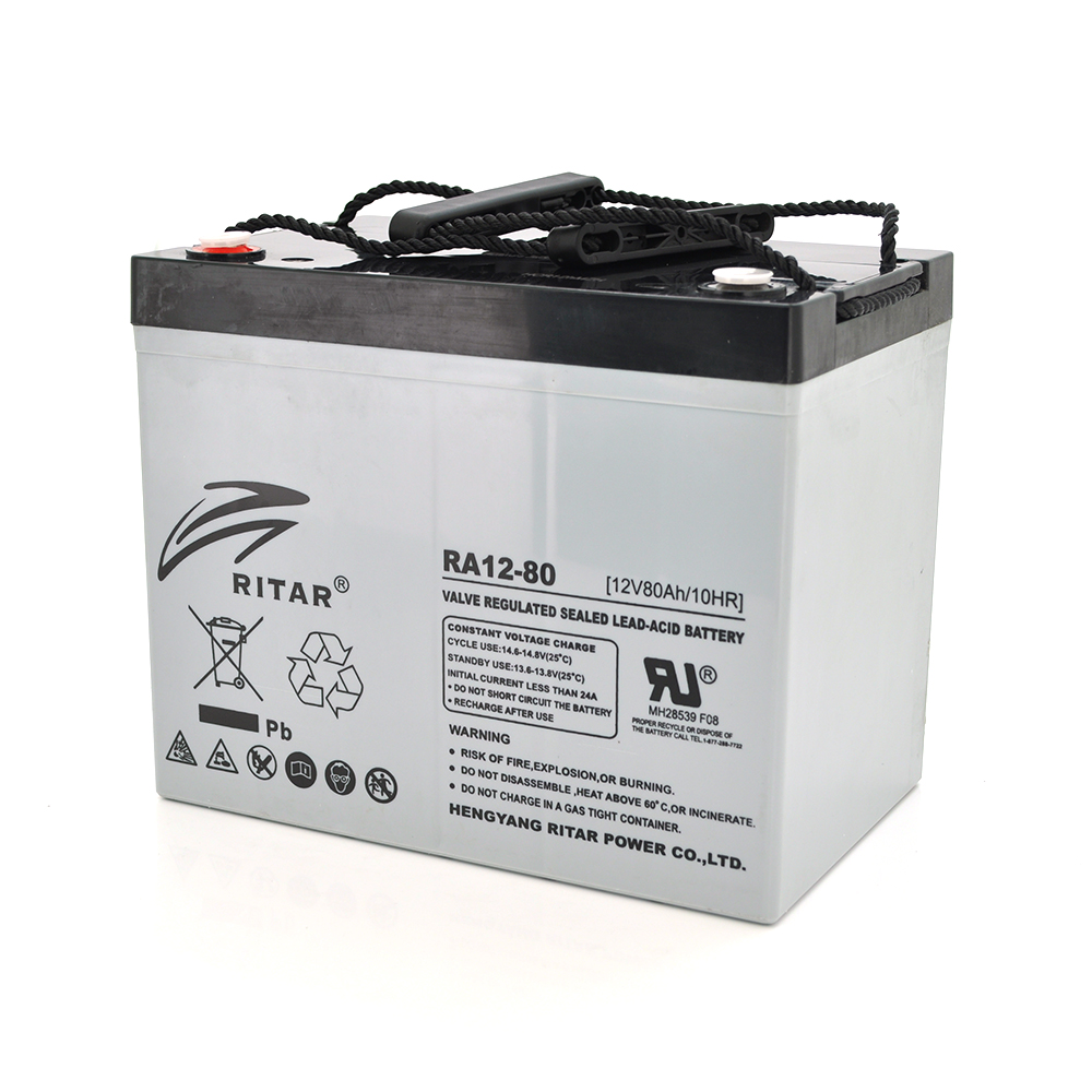 Аккумулятор Ritar RA12-80 AGM 12V 80 Ah для ИБП и видеонаблюдения герметичный (13868)