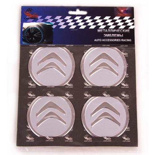 Наклейки на колпаки Citroen D 60 мм 4 шт. Gray