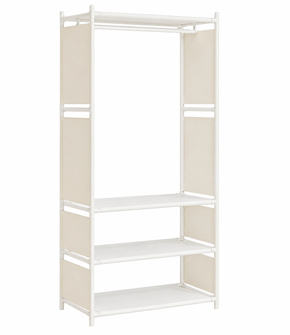 Шкаф для одежды и обуви MultiFunctional Coat Rack YN7702-1 с полками 170x60x36 см Белый