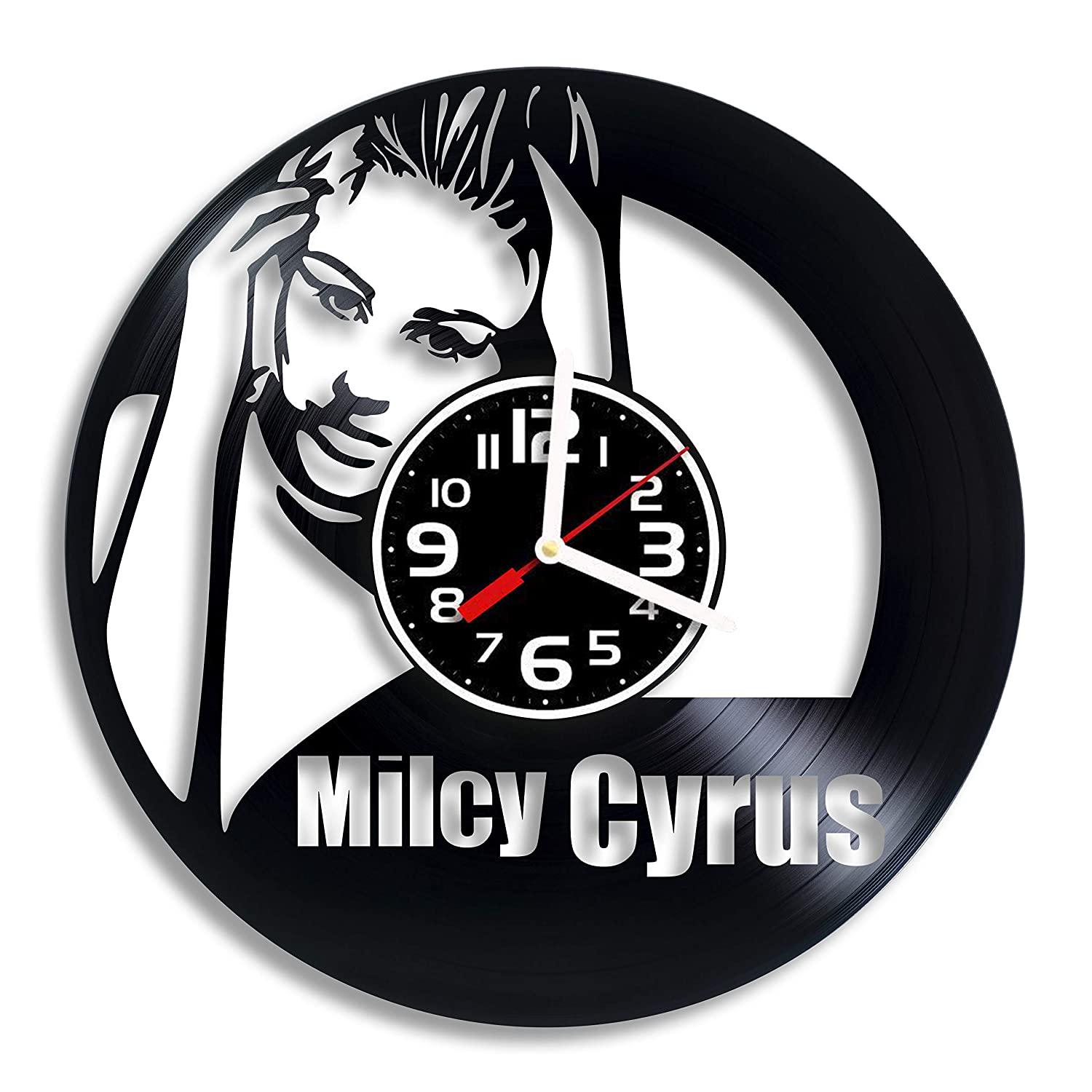 Часы настенные Майли Сайрус 2490 из виниловой пластинки