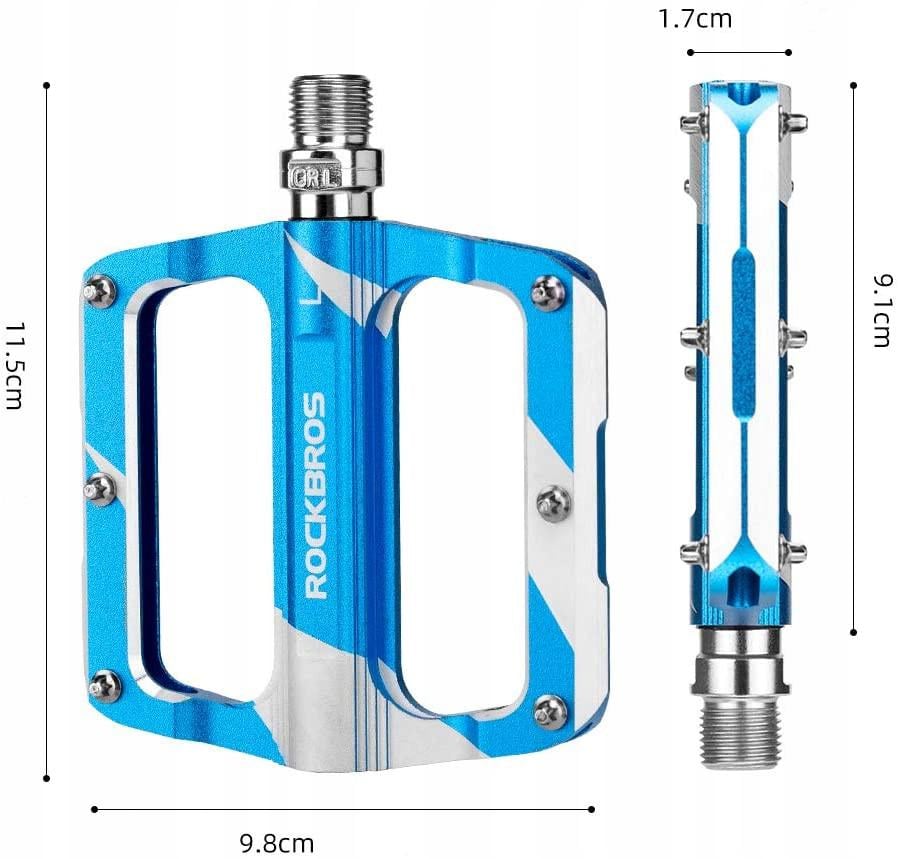 Педали алюминиевые ROCKBROS K306 на промышленных подшипниках Синий (2860) - фото 4