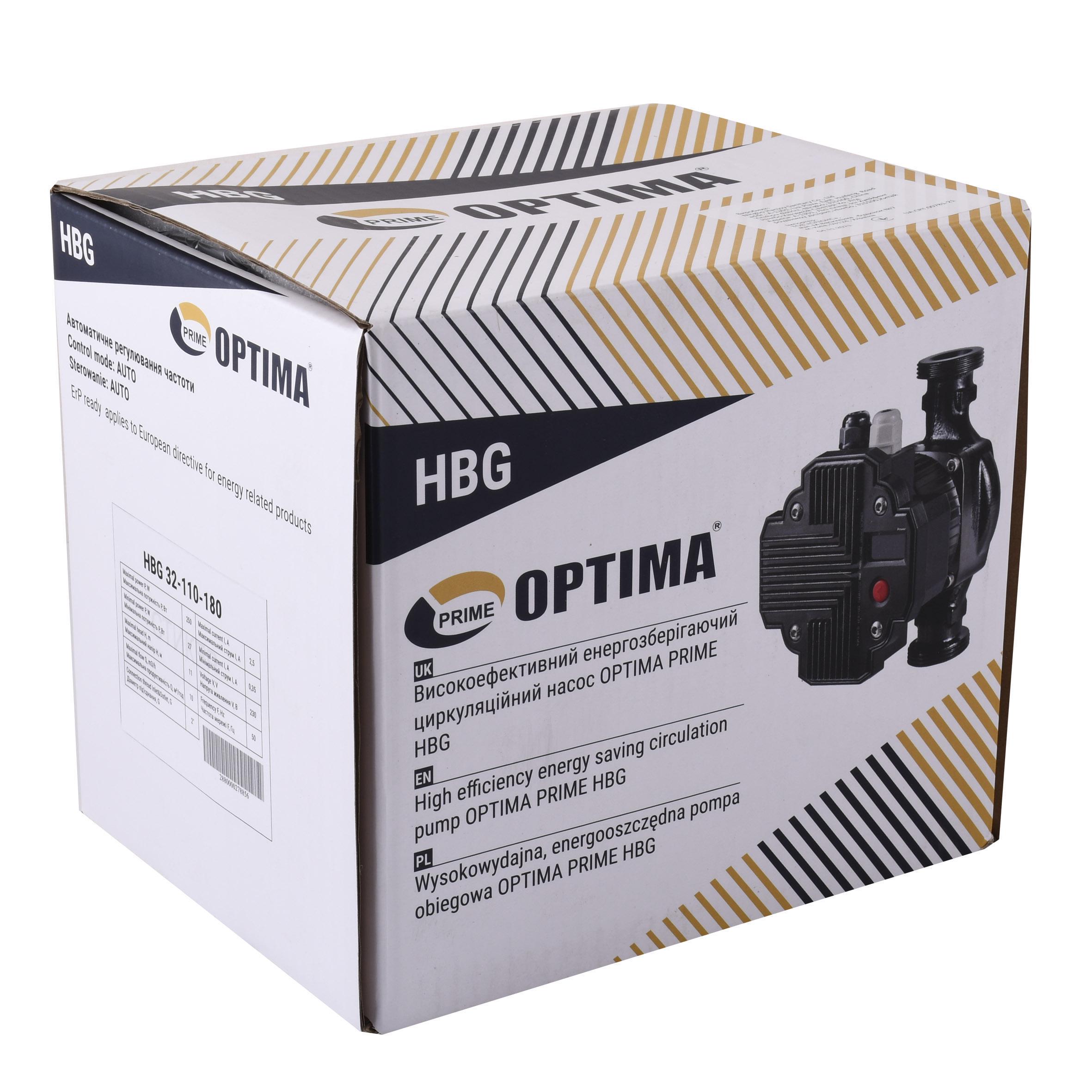 Насос циркуляционный Optima Prime HBG 32-110AUTO энергосберегающий 180 мм (GSR-000027885) - фото 5 Насос циркуляционный Optima Prime HBG 32-110AUTO энергосберегающий 180 мм (GSR-000027885) - фото 5