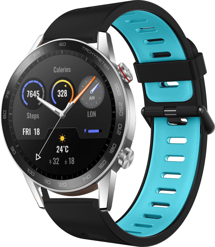 Ремешок Traf для Honor Magic Watch 2 46 мм Black/Blue (28911) - фото 1 Ремешок Traf для Honor Magic Watch 2 46 мм Black/Blue (28911) - фото 1