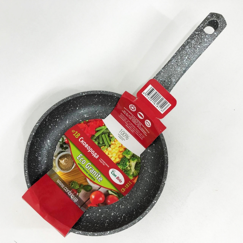 Сковорода Con Brio СВ-1811 антипригарна 18 см (tf5146) - фото 9 Сковорода Con Brio СВ-1811 антипригарна 18 см (tf5146) - фото 9