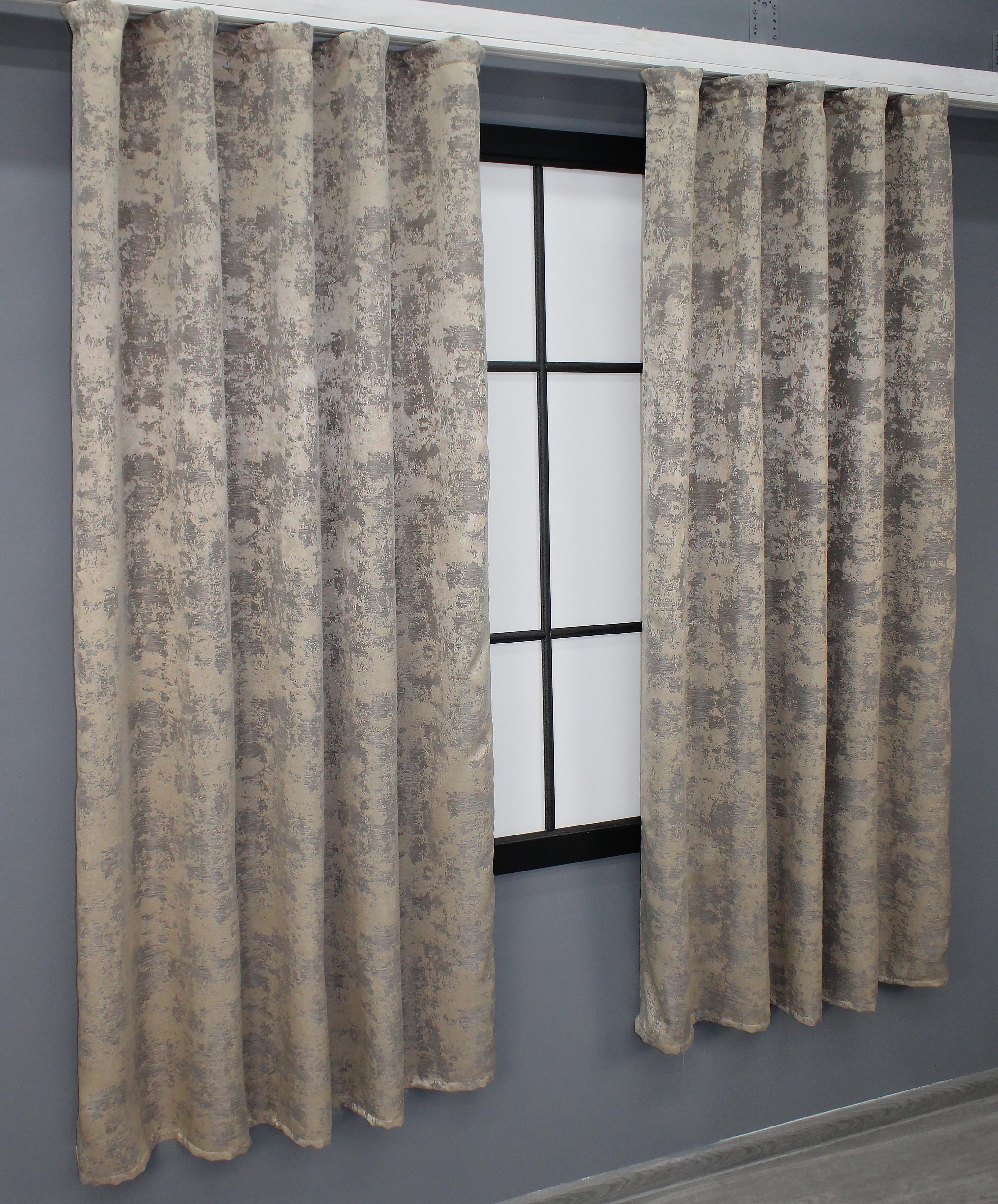 Комплект штор коротких VR-Textil Жакард Sultan YL № 1208ш 2 шт. 130х170 см Бежево-сірий (35-0009) - фото 3 Комплект штор коротких VR-Textil Жакард Sultan YL № 1208ш 2 шт. 130х170 см Бежево-сірий (35-0009) - фото 3