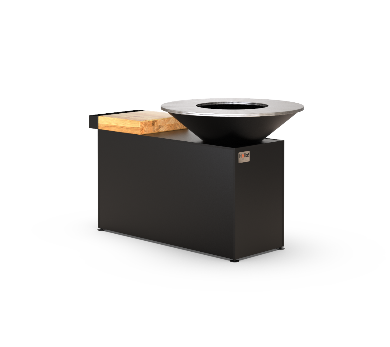 Гриль-мангал барбекю з великою відкритою тумбою Smoke House Holla Grill Black Wide (600002) - фото 2