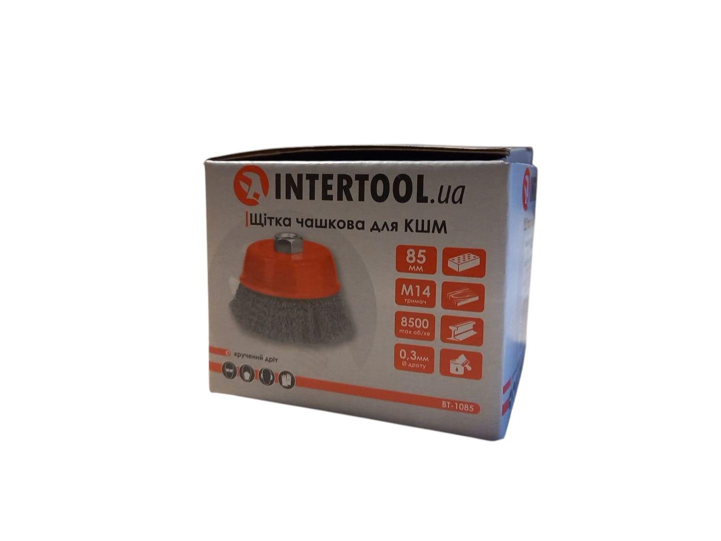 Щітка чашкова для КШМ Intertool BT-1085 (26155604) - фото 2 Щітка чашкова для КШМ Intertool BT-1085 (26155604) - фото 2