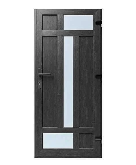 Дверь входная металлопластиковая Steko 2000x900 мм с фурнитурой AXOR Антрацит Дверь входная металлопластиковая Steko 2000x900 мм с фурнитурой AXOR Антрацит