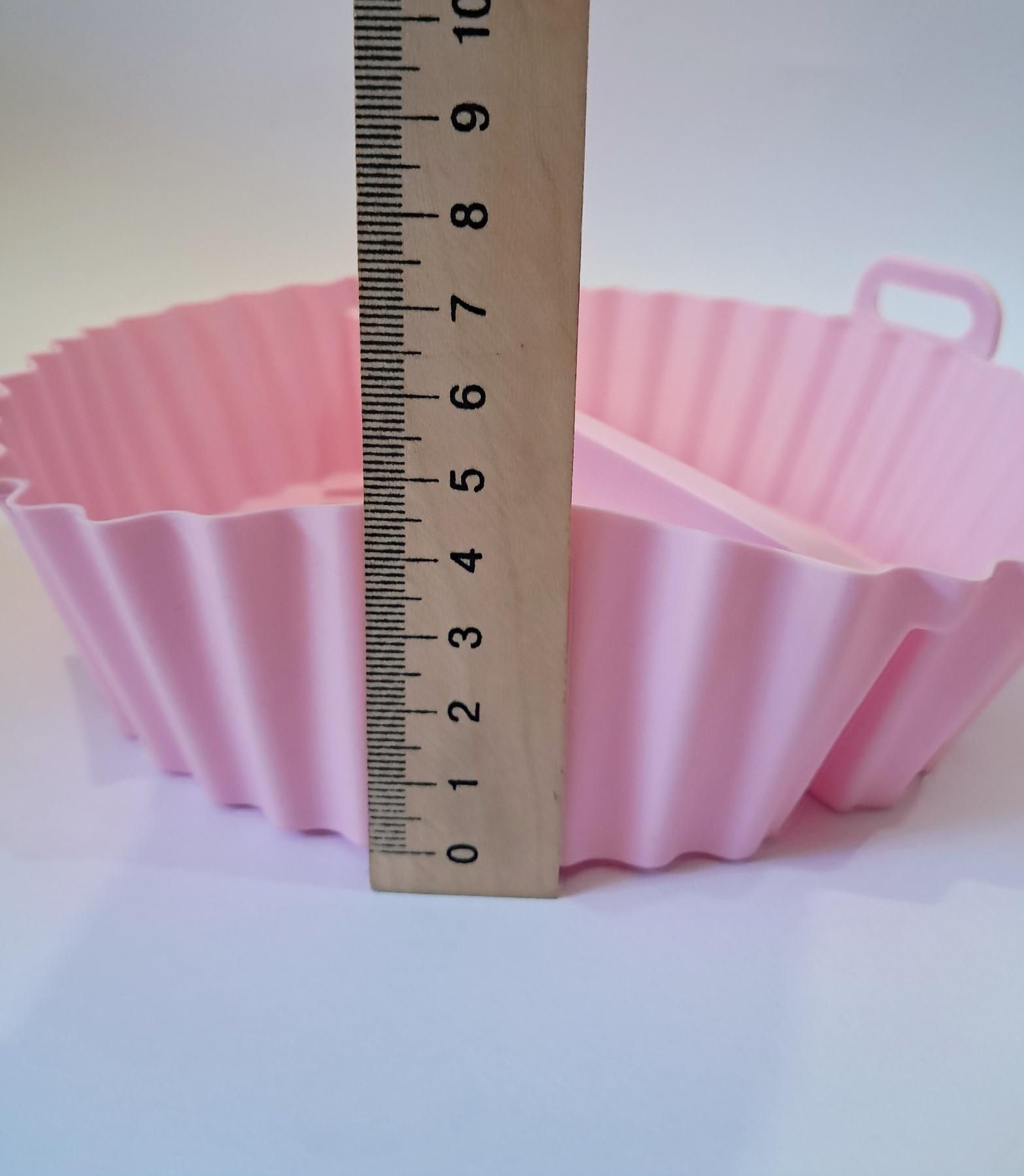 Форма силиконовая вкладыш раздельна для аэрогрилей и аэрофритюрниц Розовый (HH-2189) - фото 4