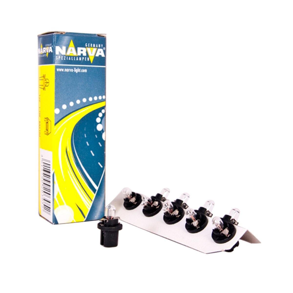 Лампа розжарювання Narva 12 V/1,2 W B8.5D 10 шт. Black