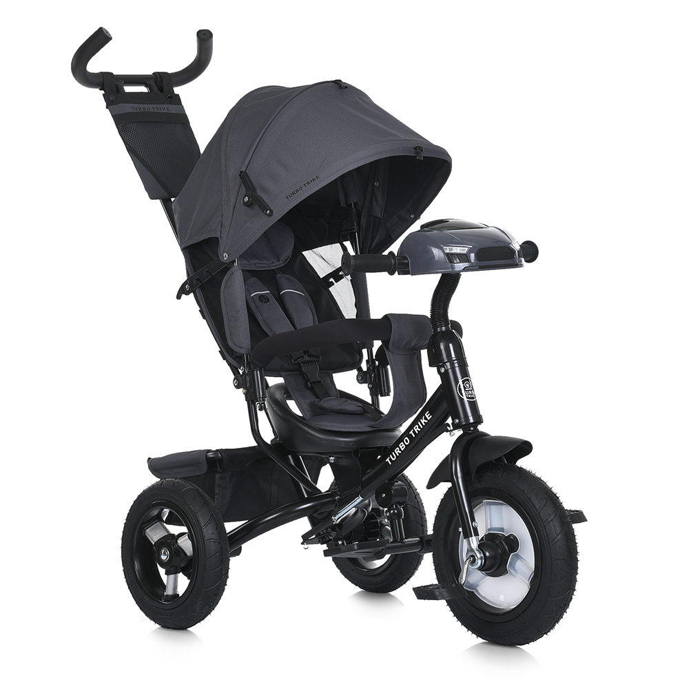 Велосипед трехколесный Turbo Trike MT 1006-2 с родительской ручкой Графитовый