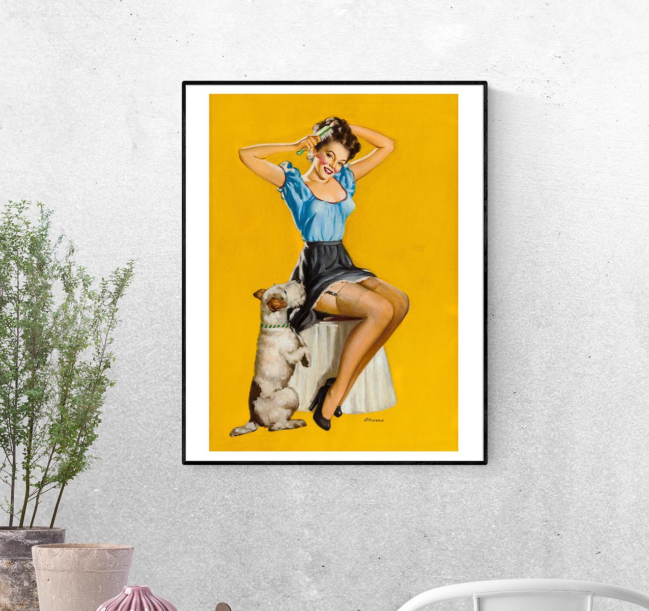 Постер Расчесывает волосы. Эдвард ДАнкония формат А-4 (pin_up010267_Poster)