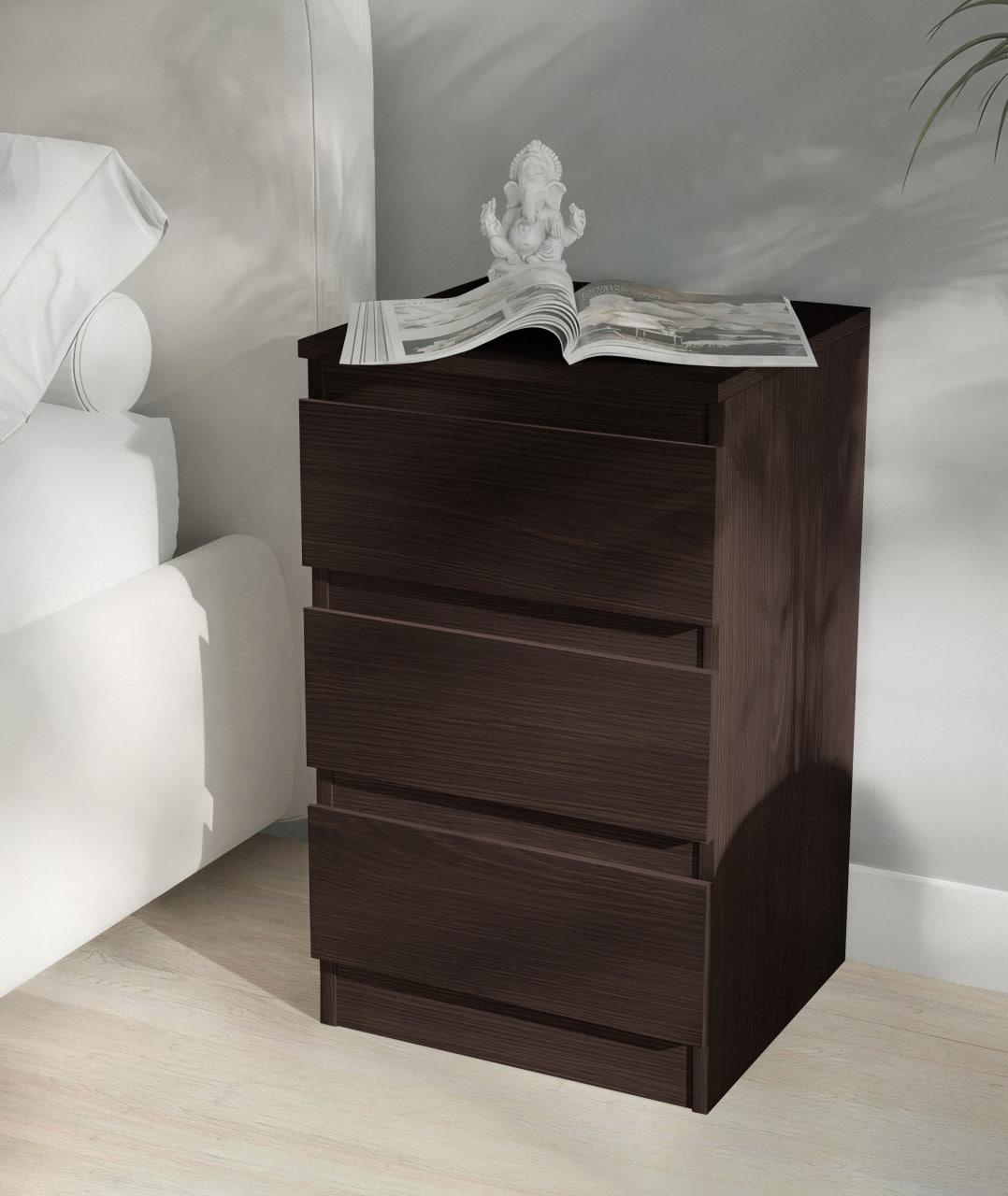 Тумба прикроватная на 3 ящика FT-216 400x398x758 мм Венге Магия