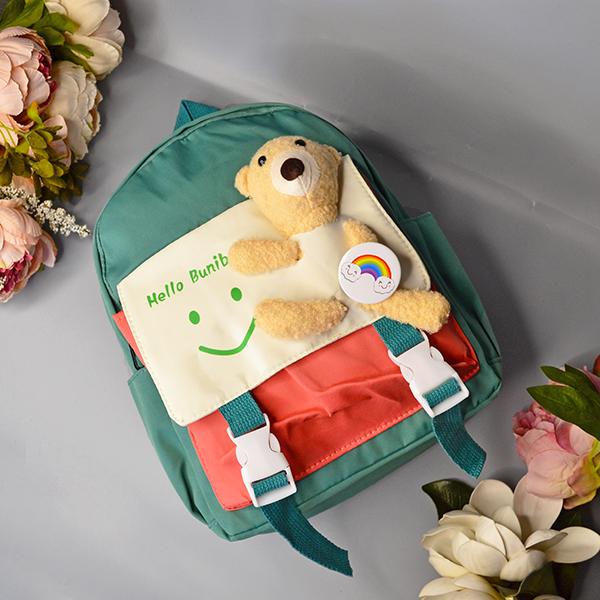 Детский рюкзак с плюшевым мишкой Зеленый Детский рюкзак с плюшевым мишкой Зеленый