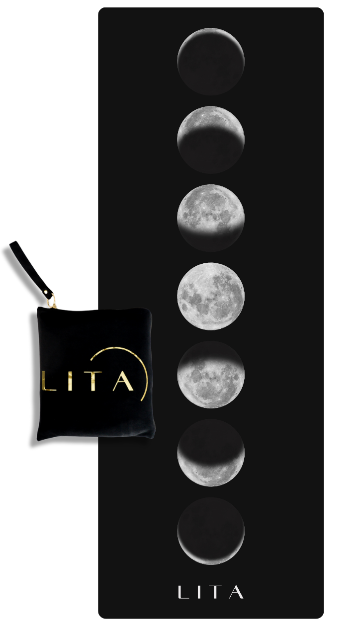 Килимок для йоги та фітнесу Lita Travel Way of Moon каучуковий замшевий 183х68х0,15 см (10-25-1)