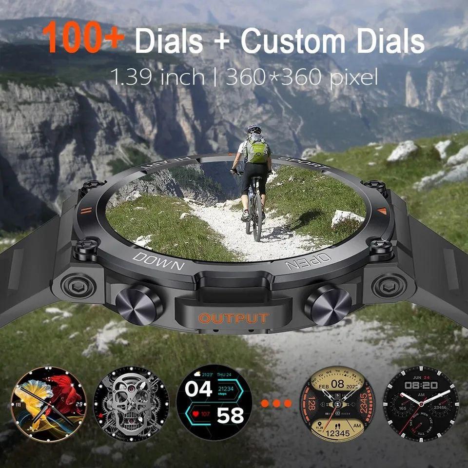 Смарт-годинник військовий Mevaden Hunter Army 1,39" Bluetooth 5.0/дзвінки Зелений - фото 8 Смарт-годинник військовий Mevaden Hunter Army 1,39" Bluetooth 5.0/дзвінки Зелений - фото 8