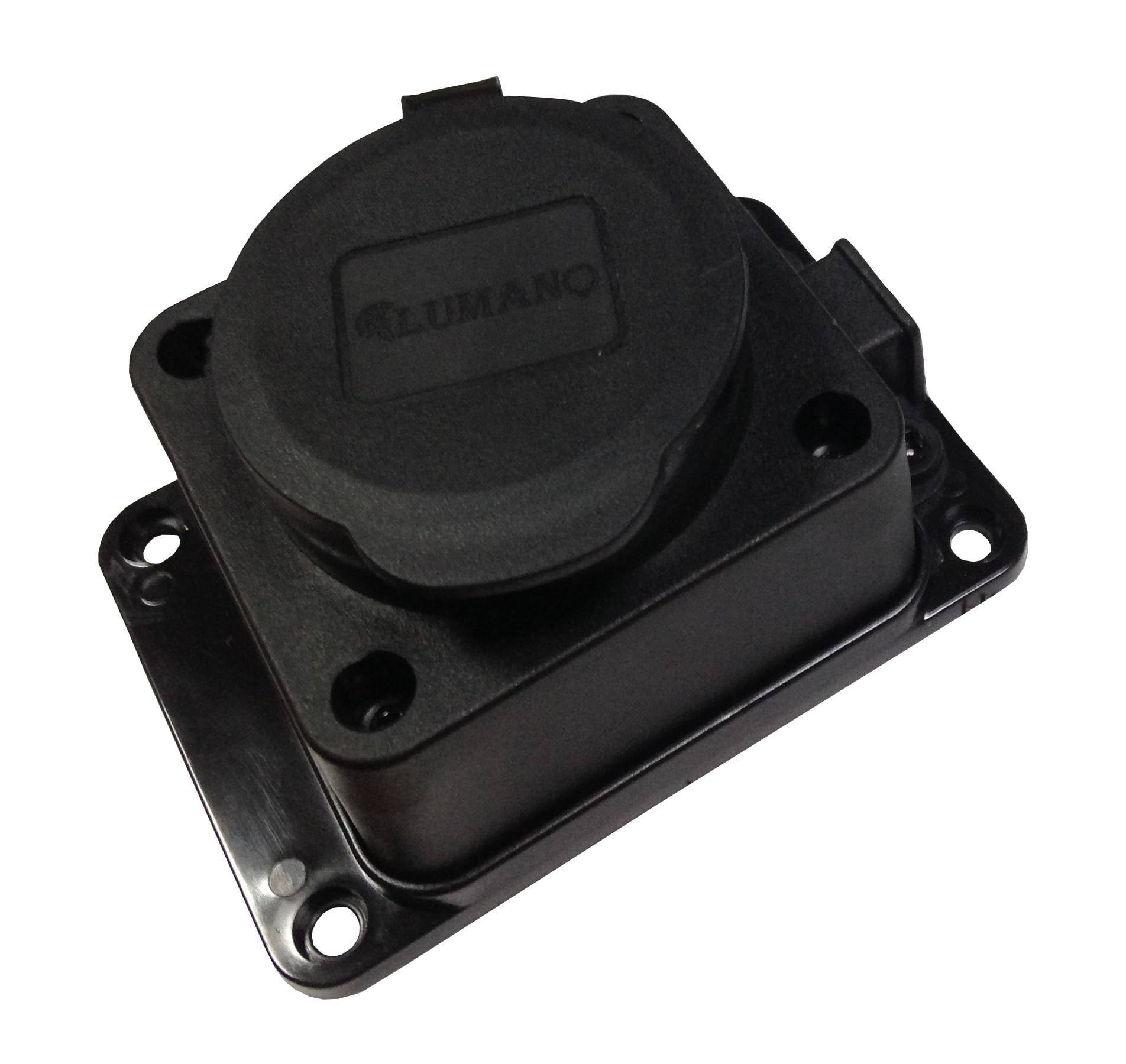 Колодка одноместная с крышкой LUMANO Waterproof с/з IP44 16AARCTIC