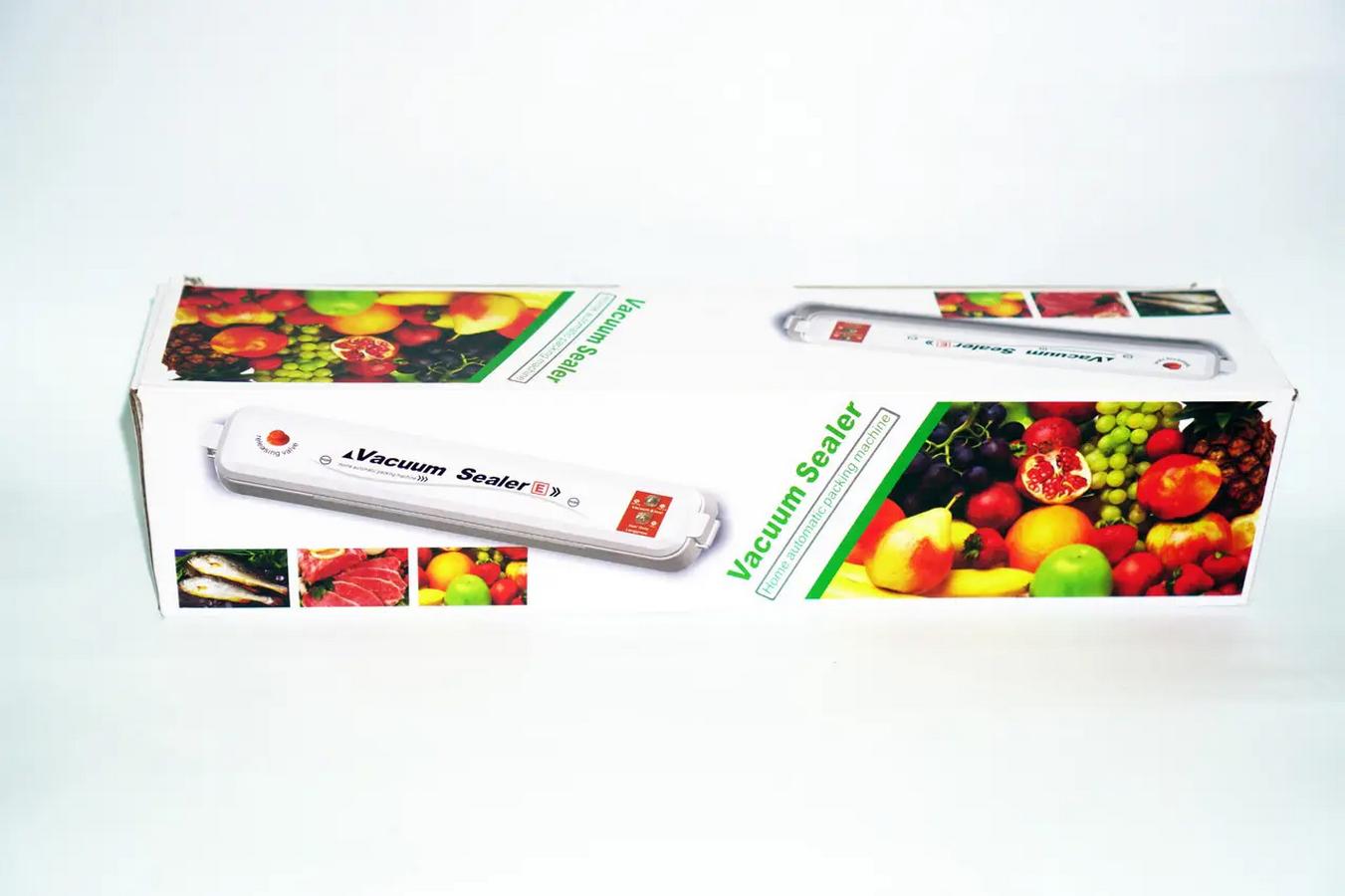Вакуумный упаковщик еды домашний Vacuum Sealer-E и 5 пакетов 16x25 см (27882718) - фото 5 Вакуумный упаковщик еды домашний Vacuum Sealer-E и 5 пакетов 16x25 см (27882718) - фото 5