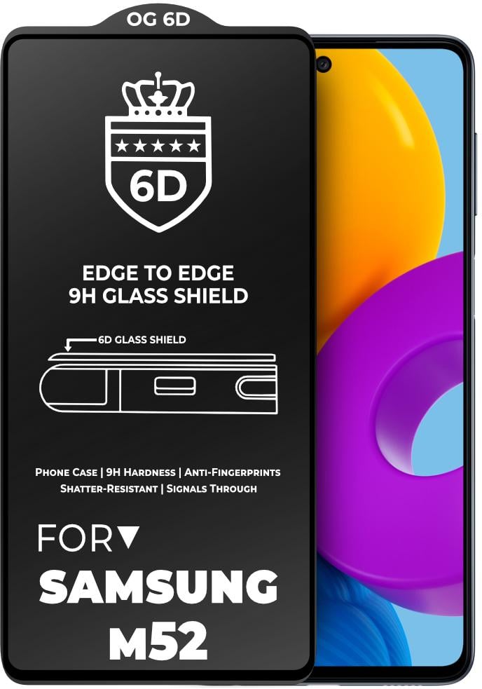 Защитное стекло 6D OG Crown для Samsung Galaxy M52 M526 (23877)