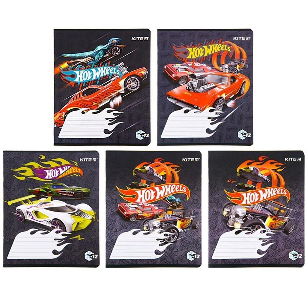Комплект школьных тетрадей KITE Hot Wheels 12 листов 25 шт. (HW22-232_25pcs)