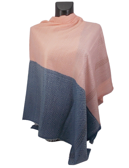Платок женский Cashmere 43 Пудровый/Синий (1547606506)