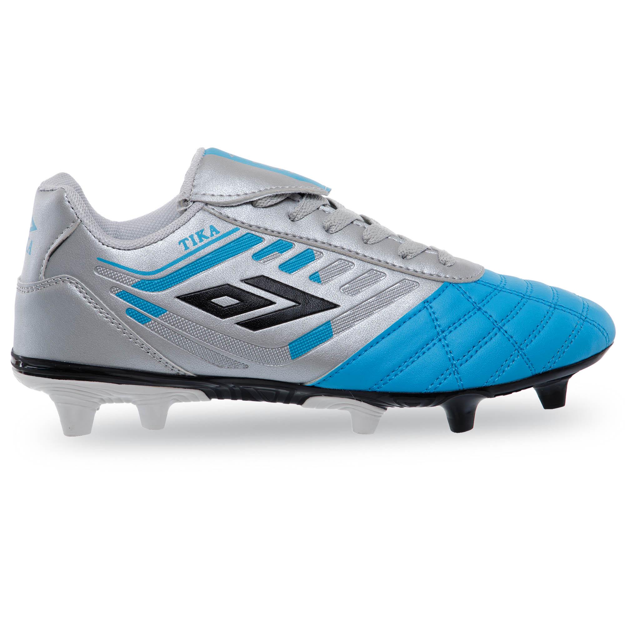 Бутсы футбольные подростковые TIKA 2004-36-41 р. 37 Голубой/Серебряный (DR012013)