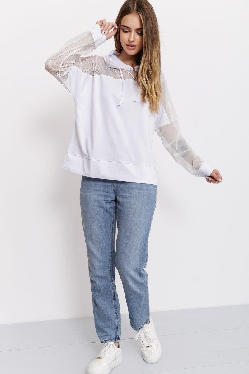 Худі жіночий з капюшоном Ager 102R5184-1 р. 56-58 Білий (9625248) - фото 2 Худі жіночий з капюшоном Ager 102R5184-1 р. 56-58 Білий (9625248) - фото 2