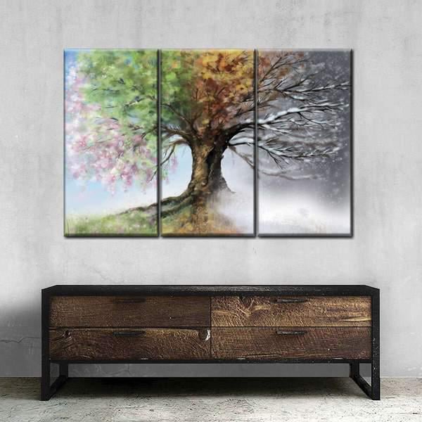 Модульная картина KIL Art Четыре сезона из трех частей 128x81 см (M3_L_82)
