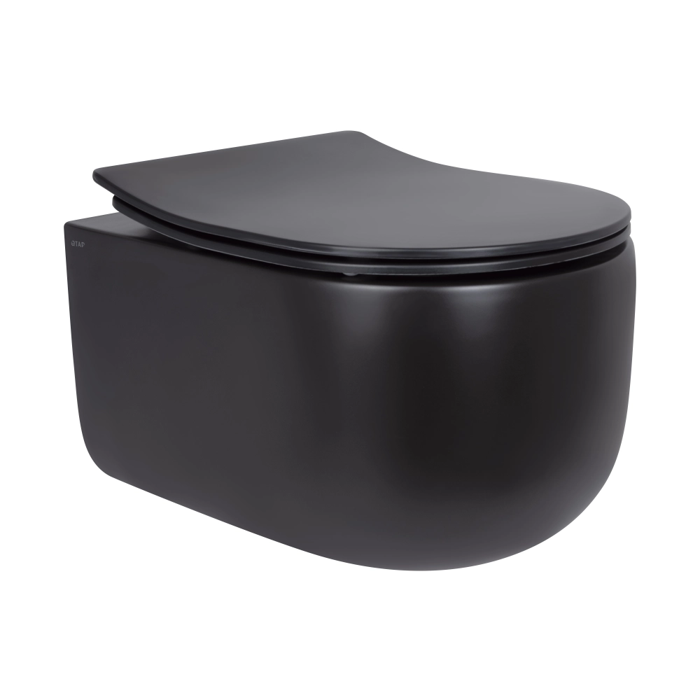 Унітаз підвісний Qtap Taurus Ultra Quiet сидіння Slim Duroplast/Soft-close/Quick relase 490х360х380 мм Black Matt (51553) Унітаз підвісний Qtap Taurus Ultra Quiet сидіння Slim Duroplast/Soft-close/Quick relase 490х360х380 мм Black Matt (51553)