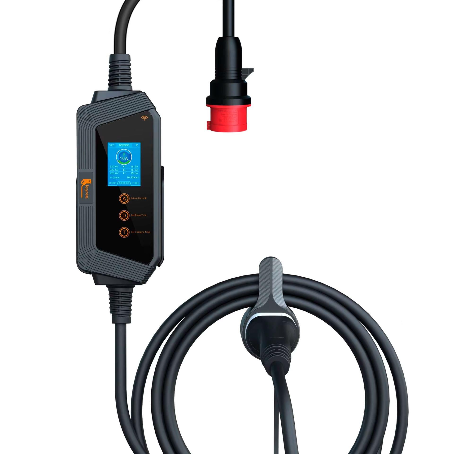 Зарядка для электромобиля Feyree 11 кВт 16A Type2 Hero EV-H8 APP Wi-Fi (FY11-16-3PH-TP2-H8)