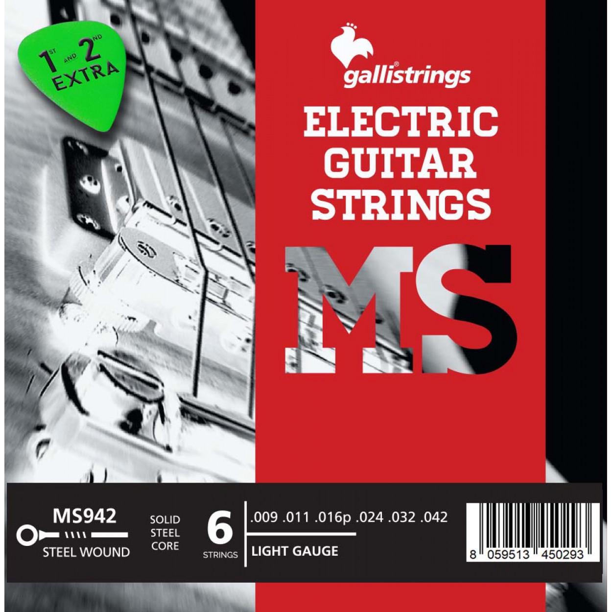 Струны для электрогитары Gallistrings MS942 LIGHT (58955) Струны для электрогитары Gallistrings MS942 LIGHT (58955)
