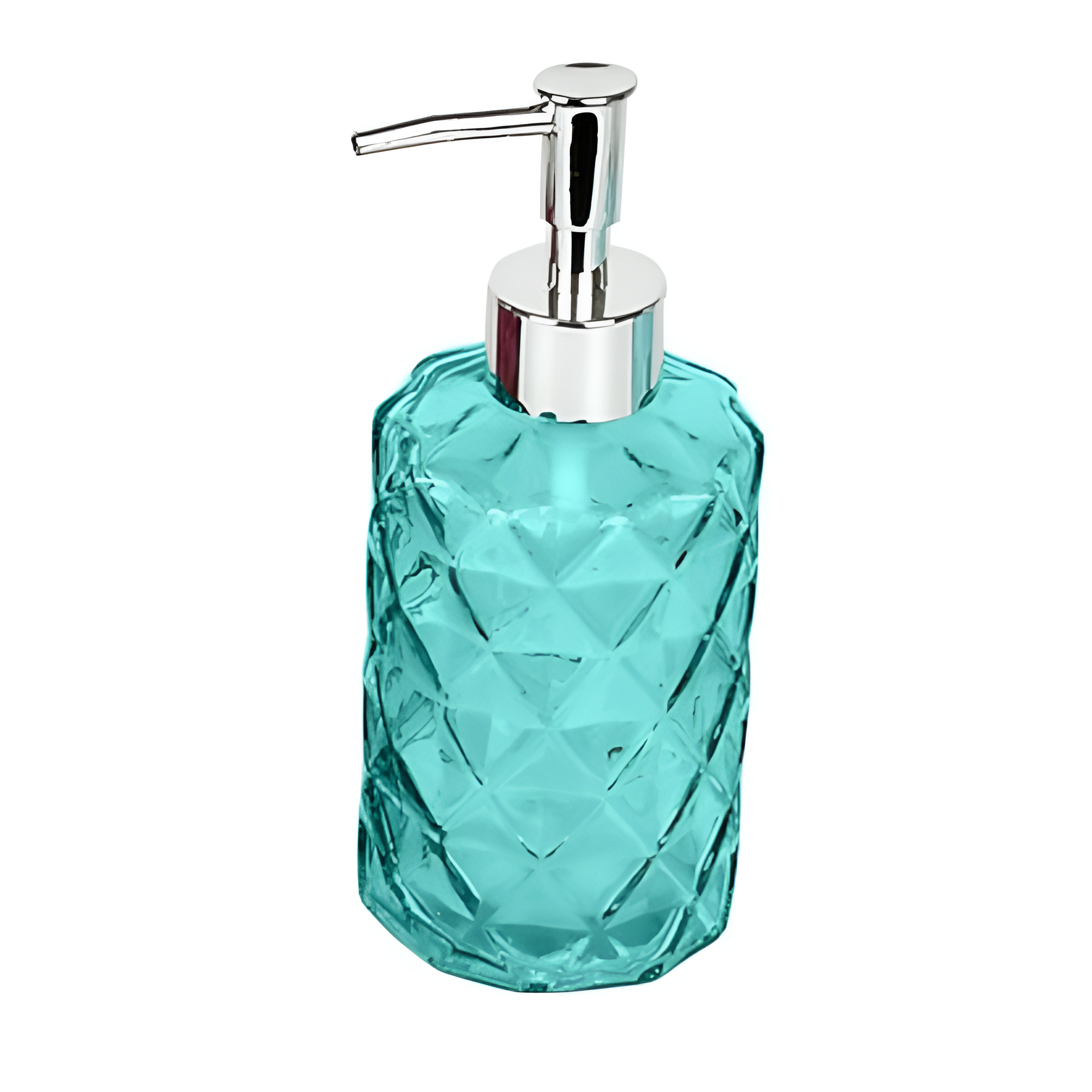 Дозатор Stenson Color 330 мл стеклянный корпус ручной механизм Голубой (625654)