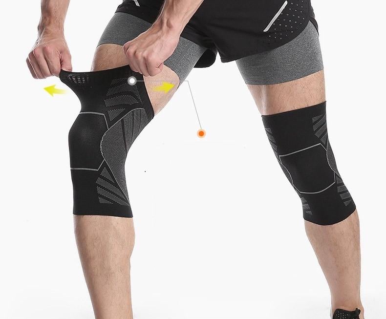 Наколінник Aolikes еластичний фіксатор суглоба 1 шт. L Чорний (01229) - фото 3