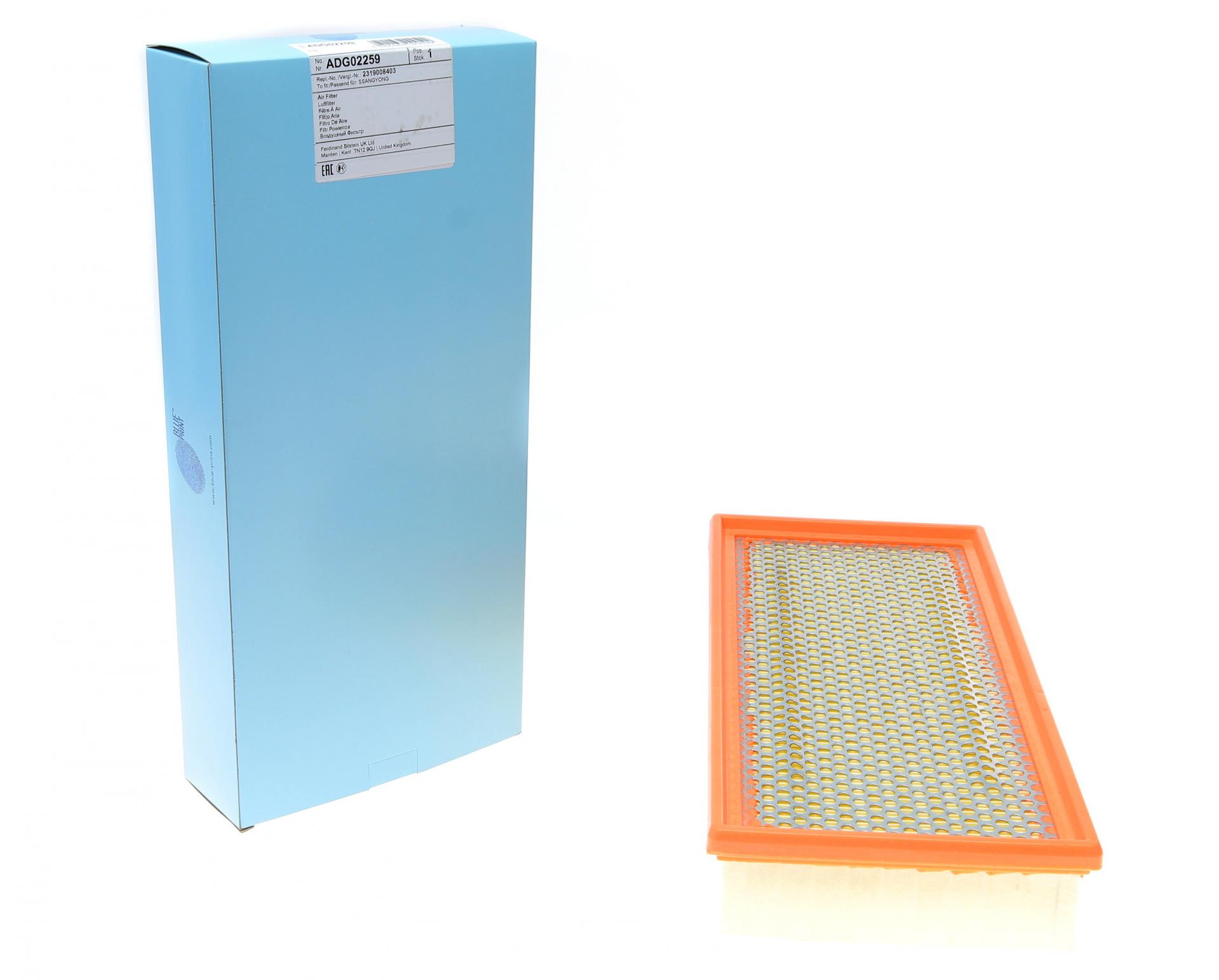 Фильтр воздушный BLUE PRINT для Ssangyong Rexton 2,7/2,9 D/2,0Xdi 02- (ADG02259)