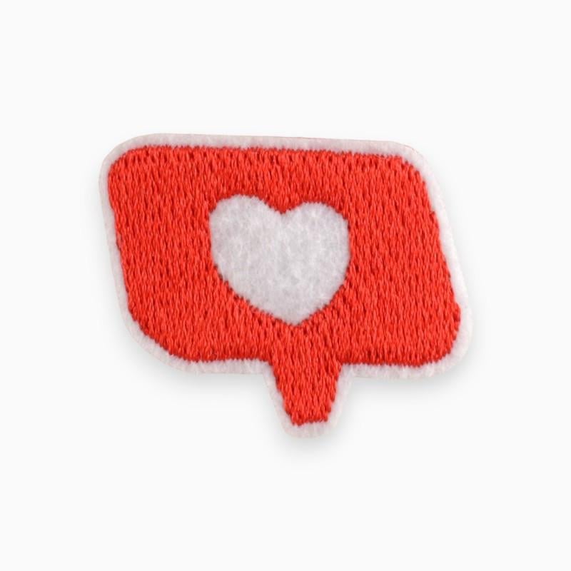 Термоаплікація Like вишита 2,8х3,4 см 1 шт. Червоний (АК2834з07)