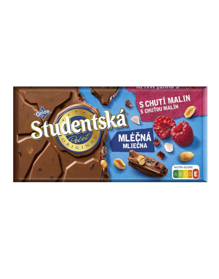 Молочный шоколад с желе Orion Studentska Nestle с арахисом и малиной 170 г