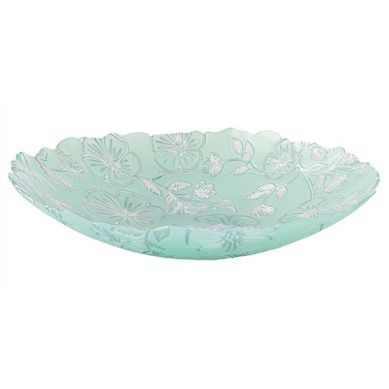 Блюдо стеклянное Easy Life Spring Glass 32 см Бирюзовый (111006852)