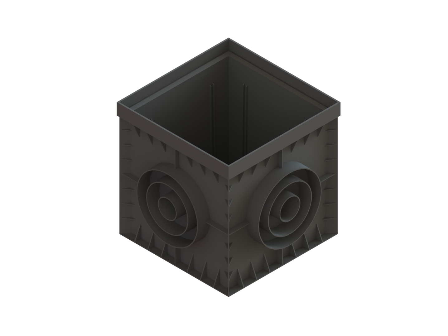 Дощоприймач пластиковий Base 300х300 мм без дна Чорний (8370.2)