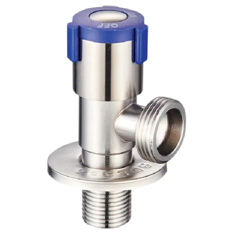 Кран для подключения сантехприборов Zerix VAL-08 1/2x3/4" из нержавеющей стали SUS304 Синий (ZX5101)