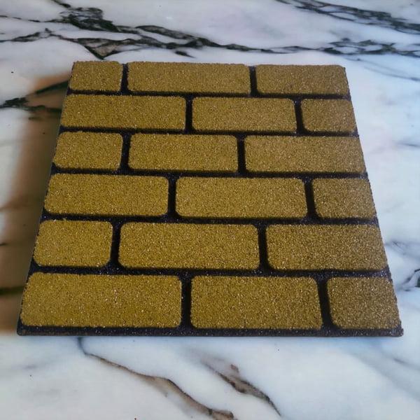 Фасад резиновый Кирпич 500х500х20 мм Желтый (2562227272) - фото 2