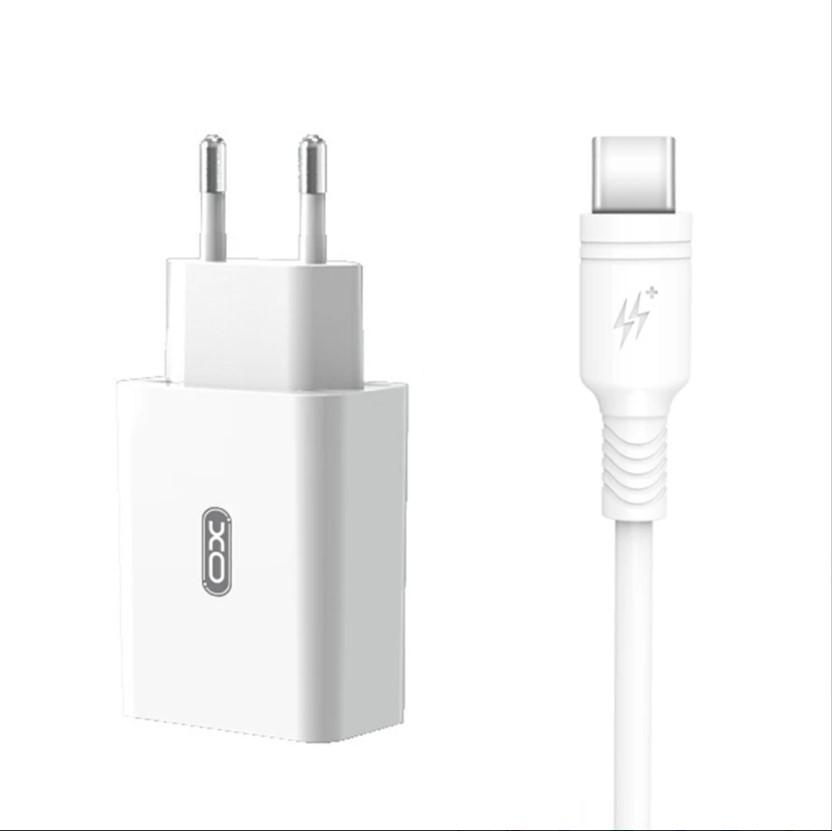 Зарядное устройство сетевое Xo L36 QC 18W с кабелем Type-C White