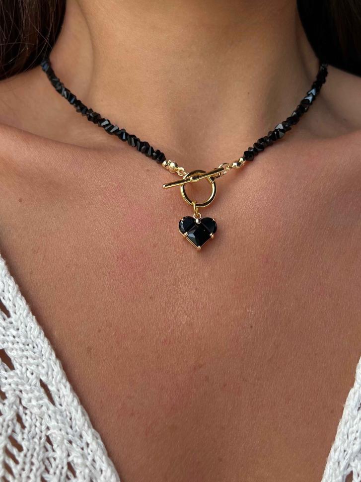 Кольє з чорним серцем (5556) - фото 3